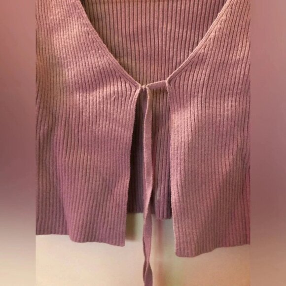 💎 SHEIN | Tie Front Cropped Sweater - Picture 4 of 4